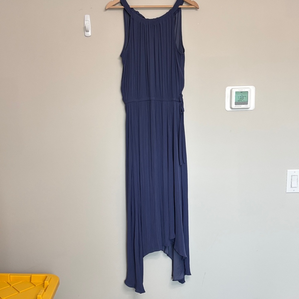 Chico's Blue Pleated Sleeveless Dress Size 1